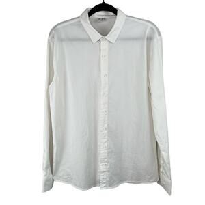 SALE d.RT Young Men's Button Front Long Sleeve Dress Shirt in White 6/Large